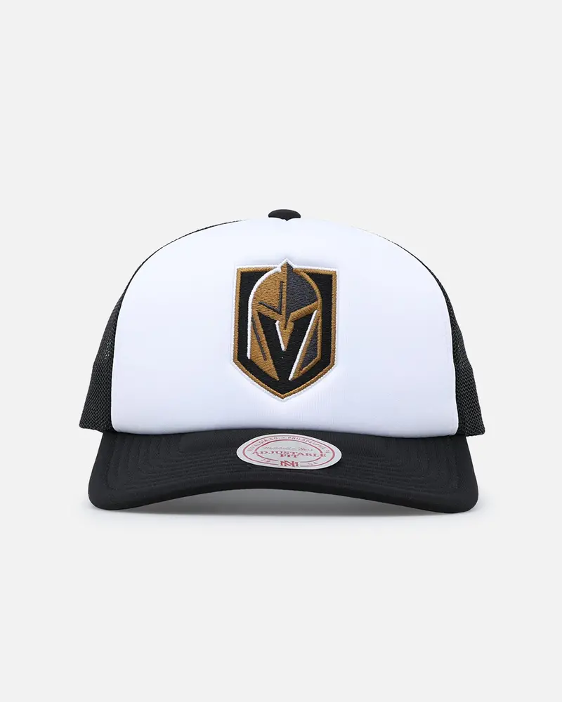 Mitchell & Ness Vegas Golden Knights Logo Foam Trucker Snapback Black/White 1