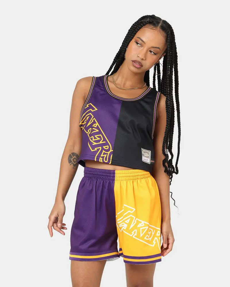 Mitchell & Ness Women's Los Angeles Lakers Big Face 5.0 Crop Tank Top Purple 1