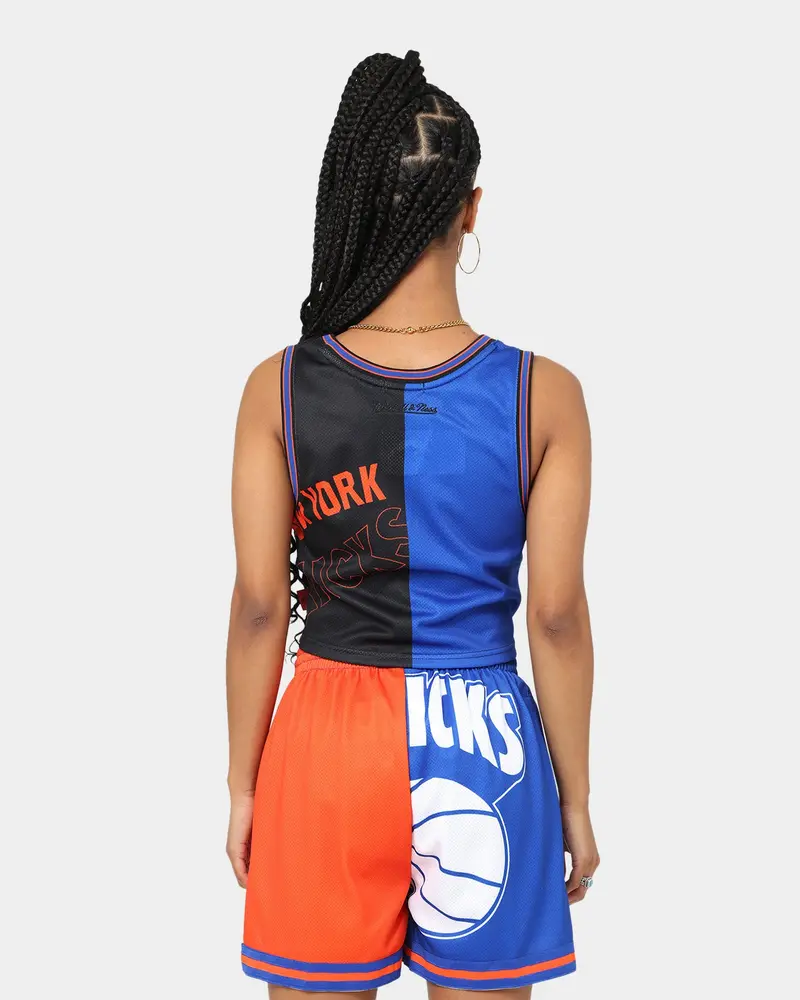 Mitchell & Ness Women's New York Knicks Big Face 5.0 Crop Tank Top Blue 4