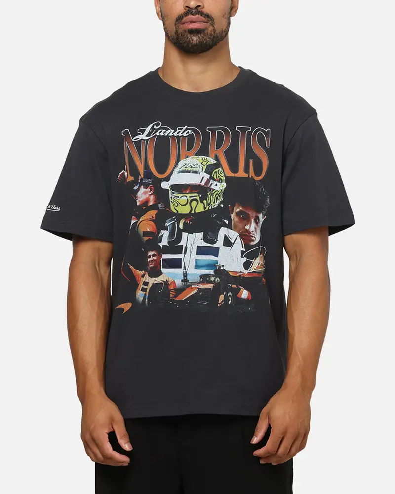 Mitchell & Ness X Mclaren F1 Team Bootleg Lando Norris T-Shirt Washed Black 1