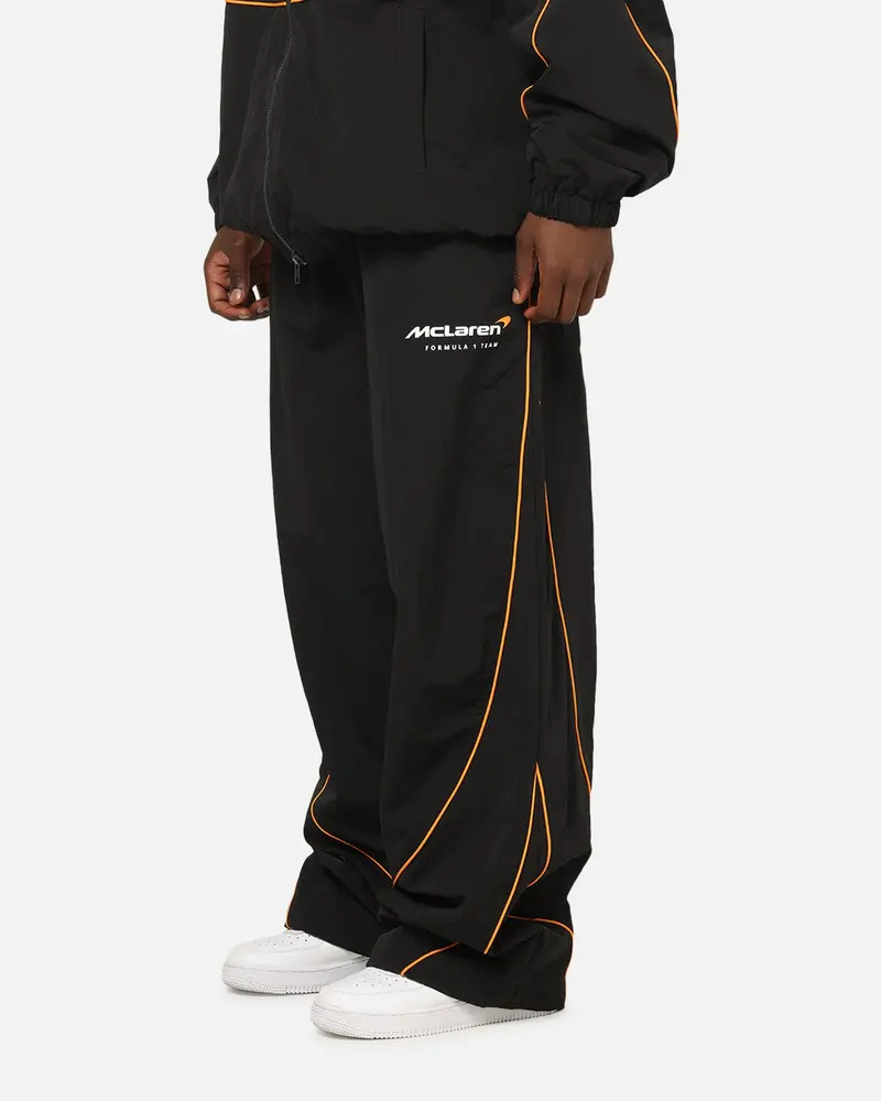 Mitchell & Ness X Mclaren Nylon Tracksuit Pants Black/Papaya 1