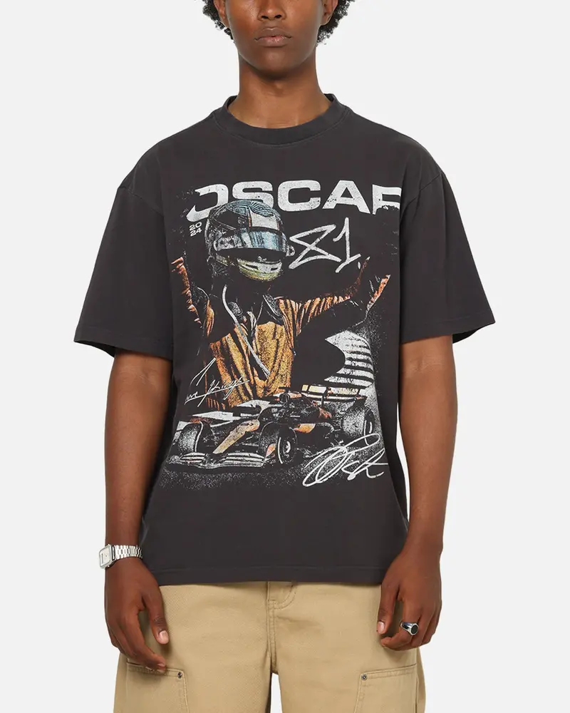 Mitchell & Ness X Mclaren Oscar Piastri Victory T-Shirt Faded Black 1