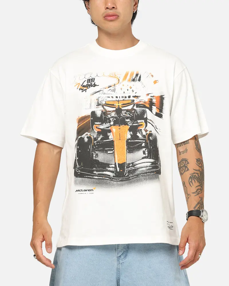 Mitchell & Ness X Mclaren Vegas 2025 T-Shirt Vintage White 1