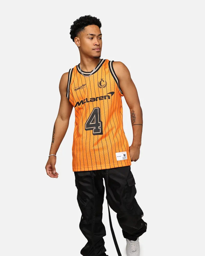 Mitchell & Ness X Mclaren X Culture Kings Las Vegas Collection Lando Norris Swingman Jersey Orange 1