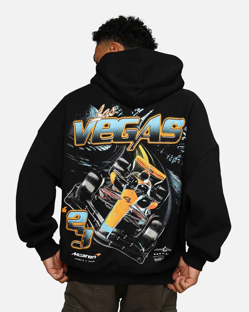Mitchell & Ness X Mclaren X Culture Kings Las Vegas Collection Lando Norris Vintage Hoodie Black 1