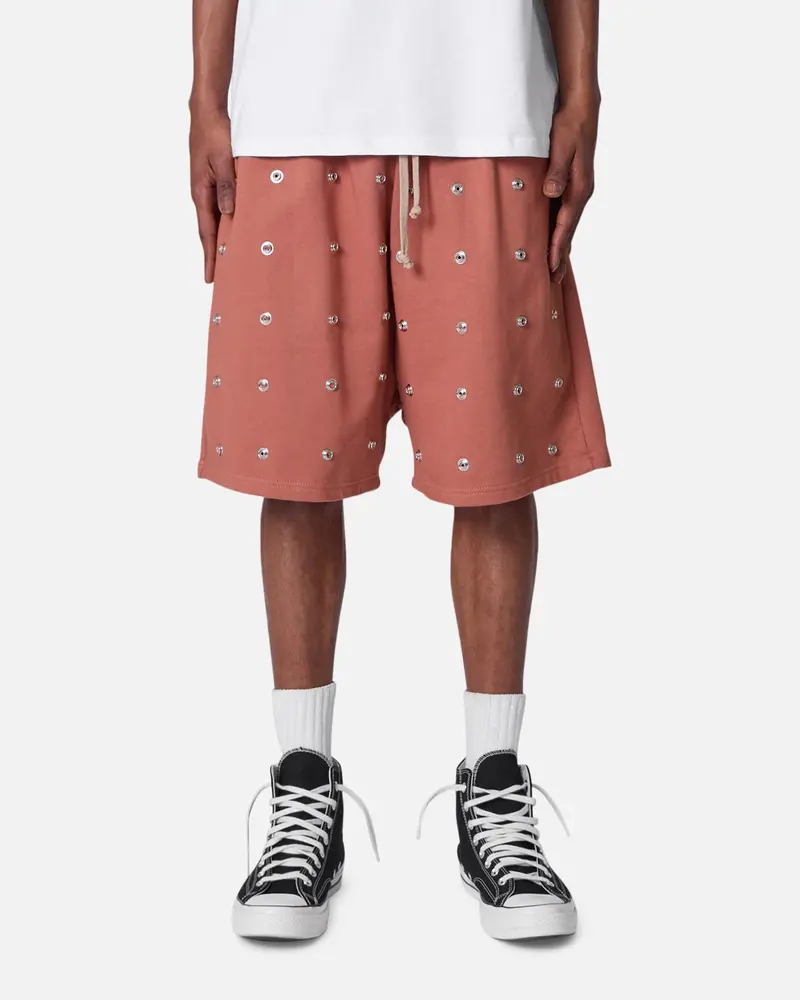 Mnml All Over Button Shorts Rust 1