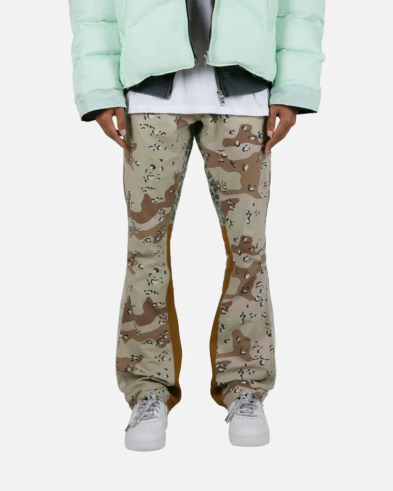 Mnml B493 Flare Denim Pants Camo 1