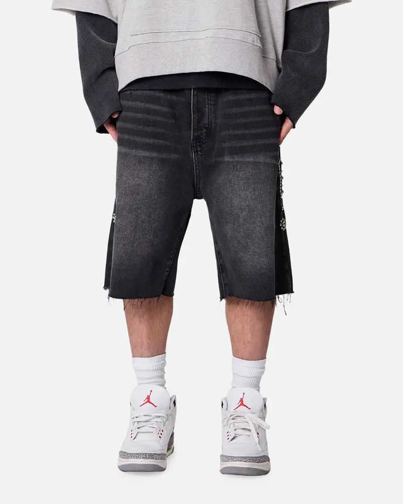 Mnml Baggy Mojave Denim Shorts Black 1