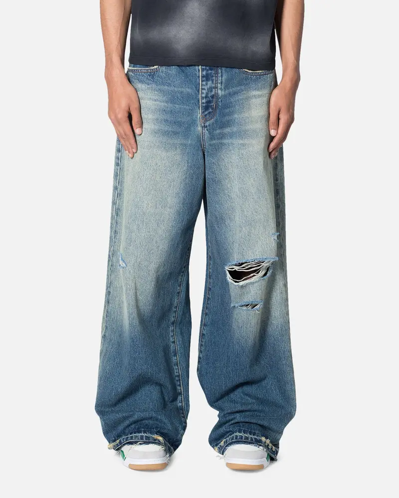 Mnml Baggy Rave Denim Jeans Blue 1