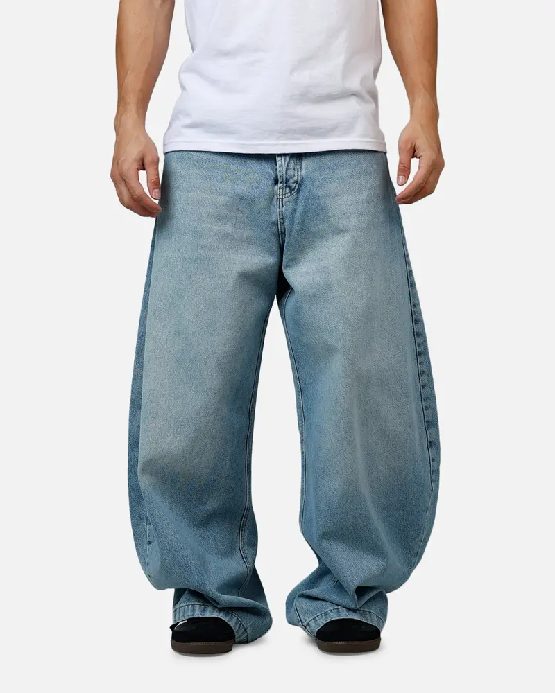 Mnml Barrel Denim Jeans Light Blue 1