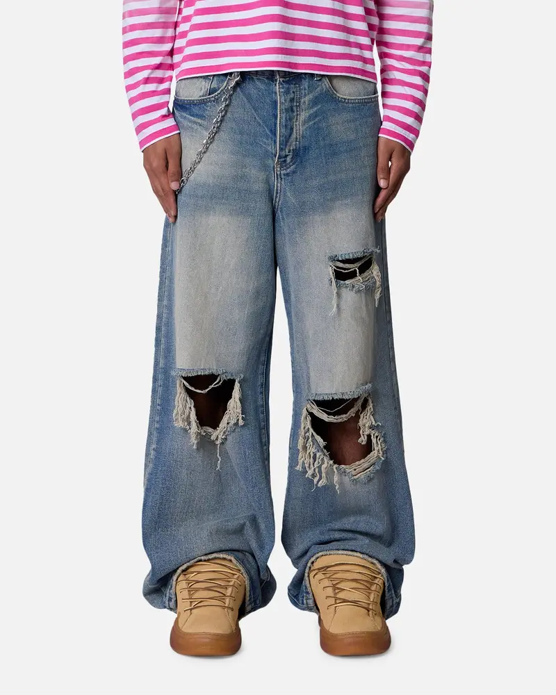 Mnml Blowout Rave Denim Jeans Vintage Blue 1