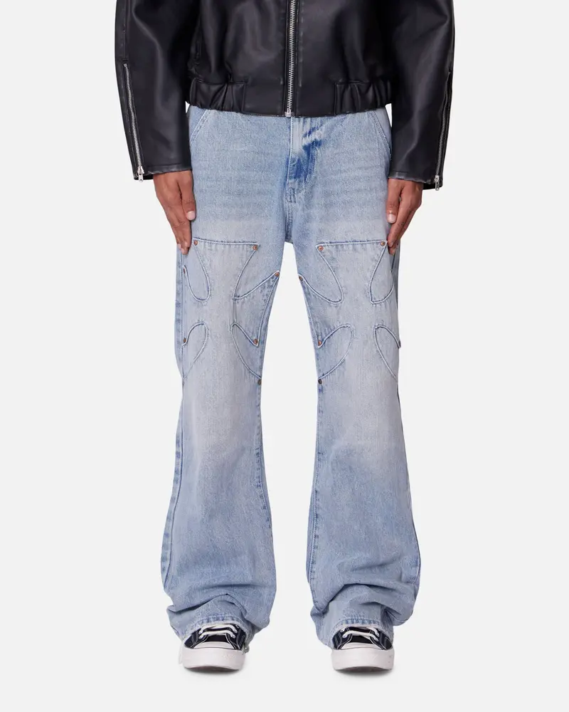 Mnml Bootcut Iron Cross Jeans Blue 1