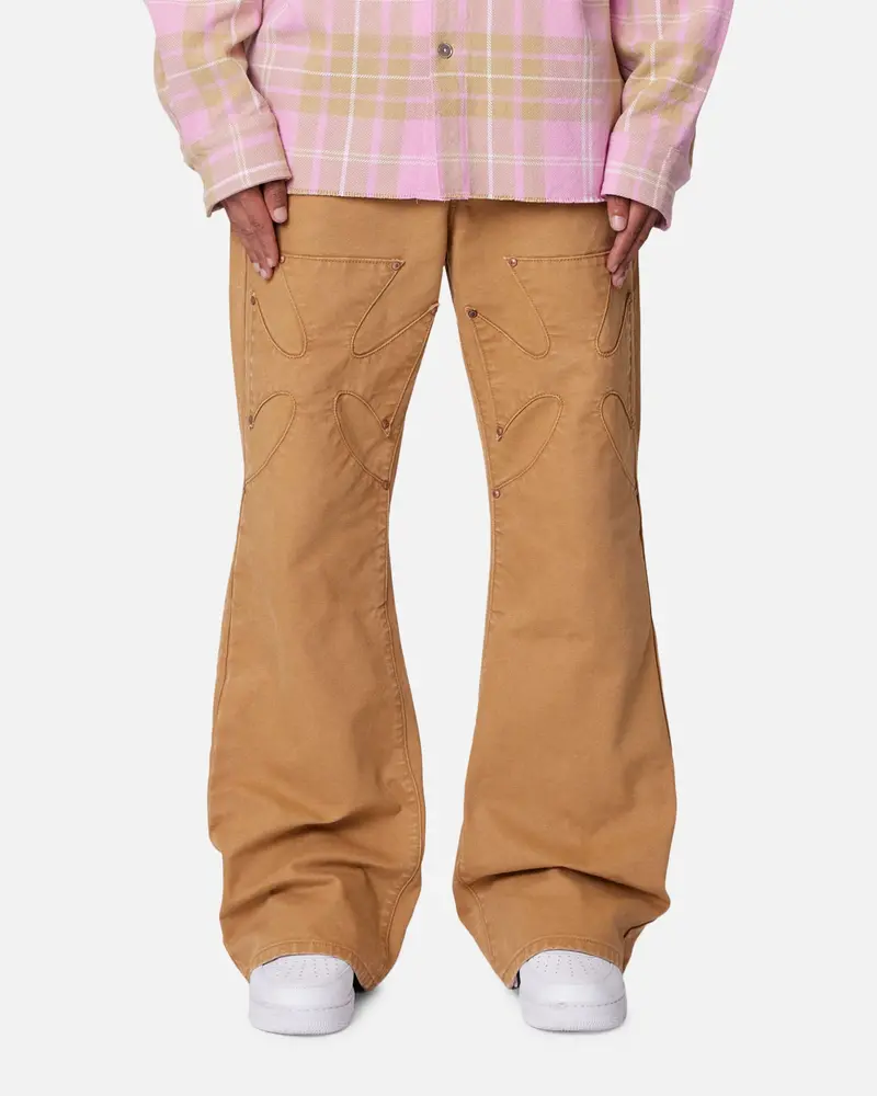Mnml Bootcut Iron Cross Jeans Tan 1