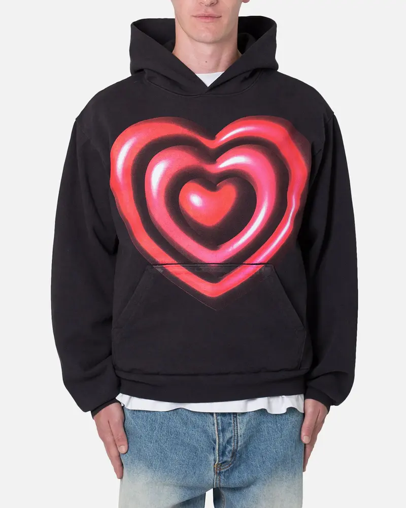 Mnml Broken Heart Hoodie Off Black 1