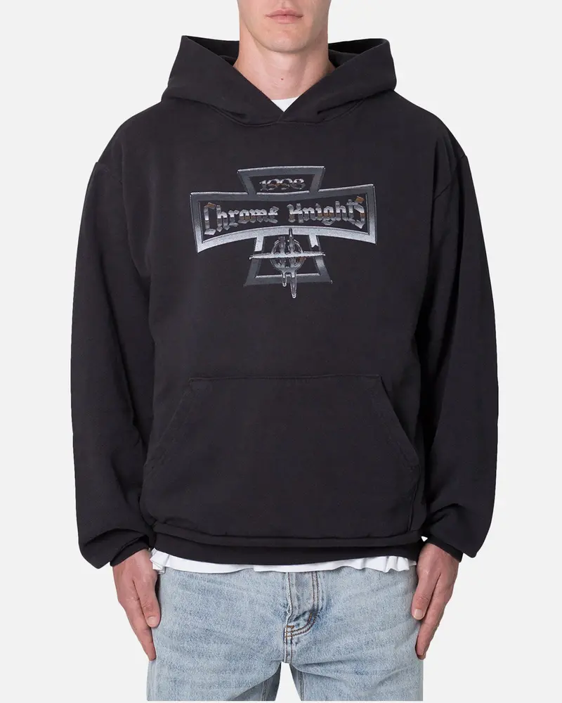 Mnml Chrome Knights Hoodie Off Black 1