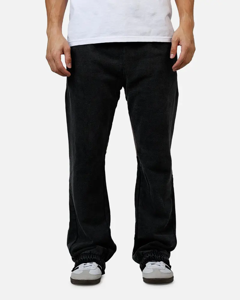 Mnml Contrast Bootcut Sweatpants Vintage Black 1
