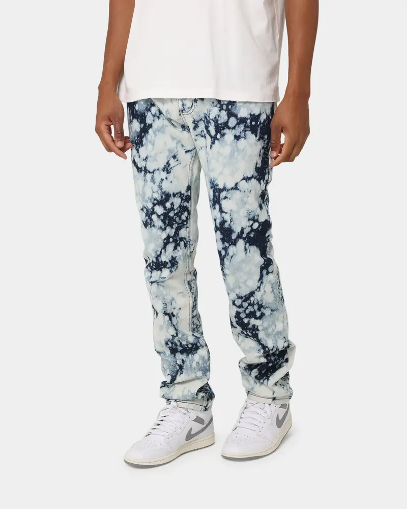Mnml D365 Splash Denim Pants Blue/White 1