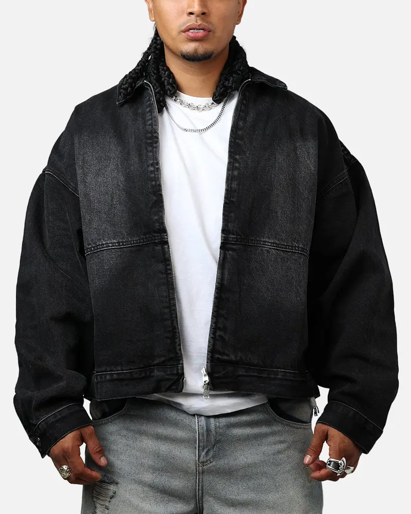 Mnml Denim Choir Coat Washed Black 1