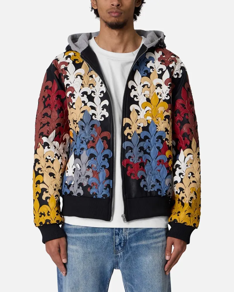 Mnml Fleur De Lis All-Over Hoodie Multi 1