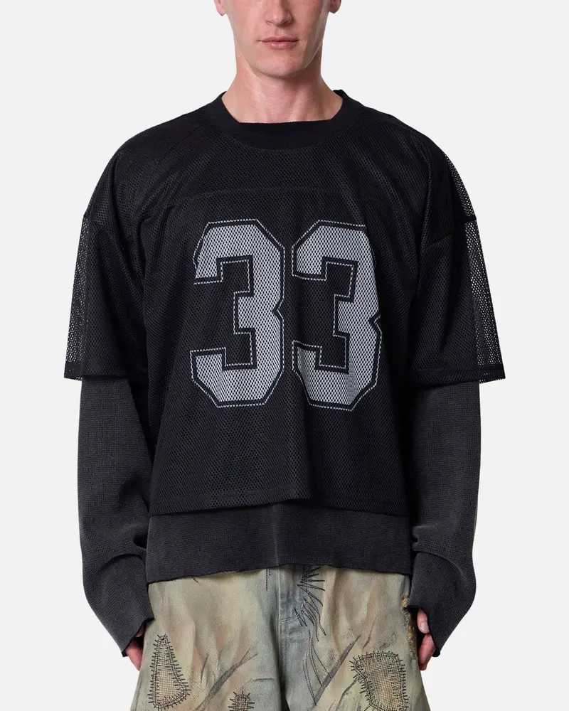 Mnml Football Mesh Jersey Black 1