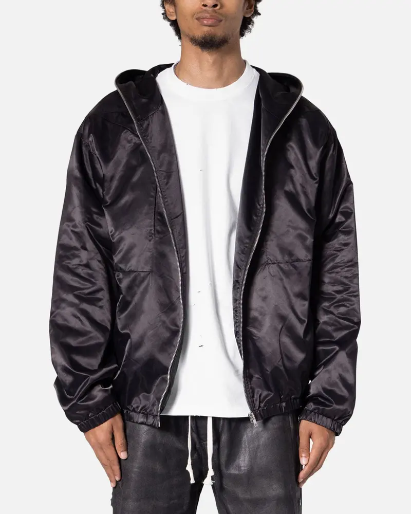 Mnml Full Zip Paneled Fight Jacket Black 1