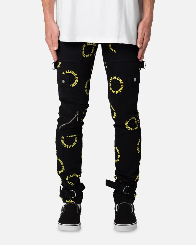 Mnml M564 Punk Cargo Pants Black/Yellow 1