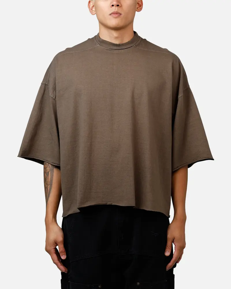 Mnml Oversized Raw Hem T-Shirt Muddy Grey 1
