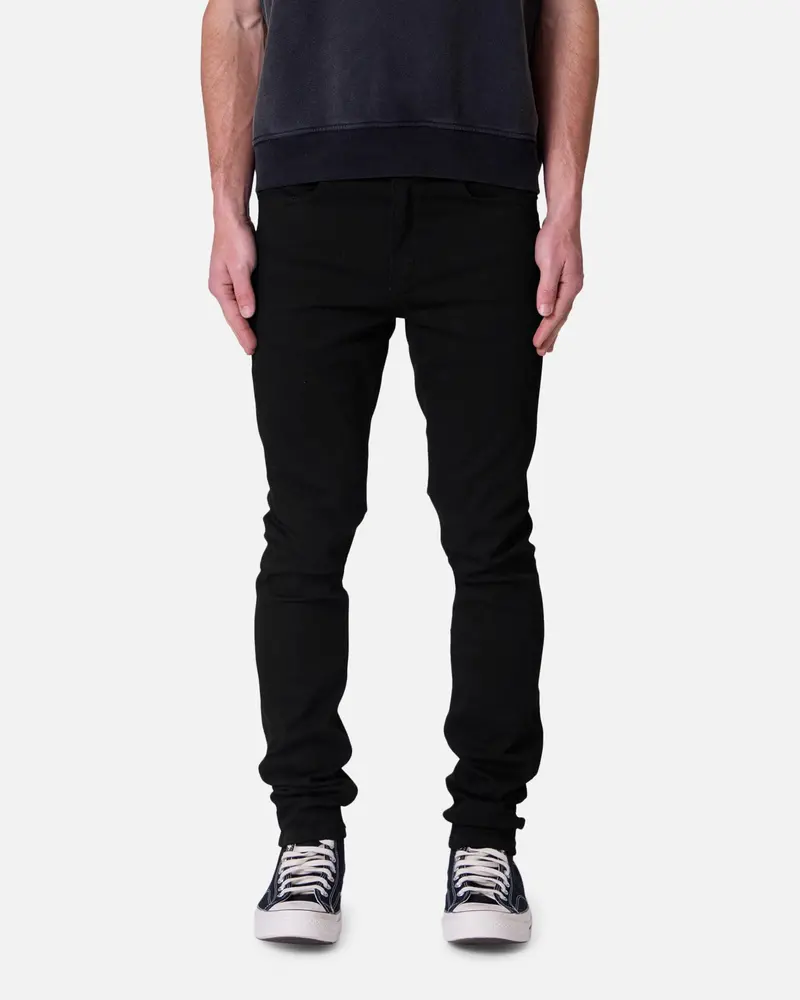 Mnml Raw Skinny Denim Jeans Rinsed Black 1