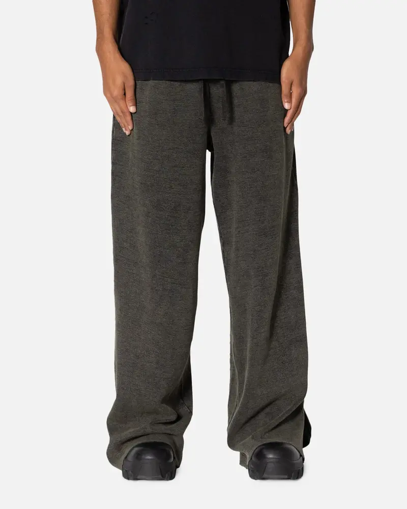 Mnml Ribbed Slinky Sweatpants Olive 1