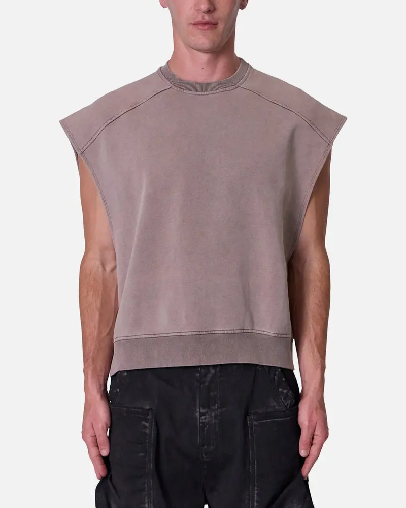 Mnml Sleeveless Rag Shirt Washed Brown 1