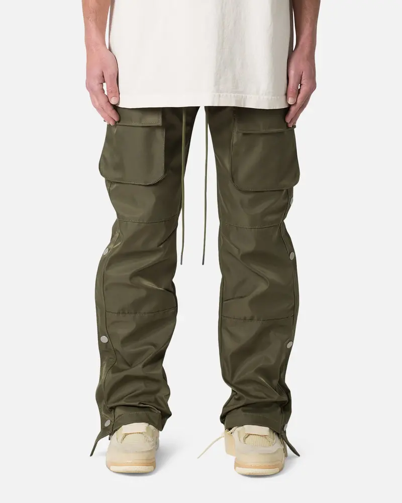 Mnml Snap Front Cargo Pants Olive 1
