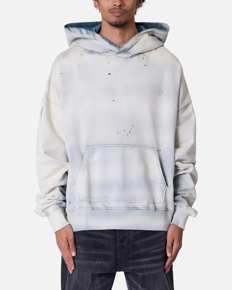 Mnml Sprayed Hoodie Blue 1