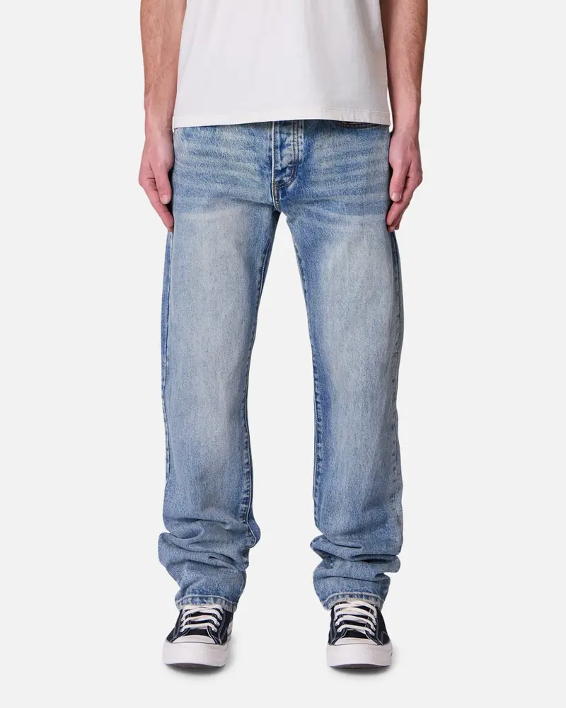 Mnml Straight Denim Jeans Medium Blue 1
