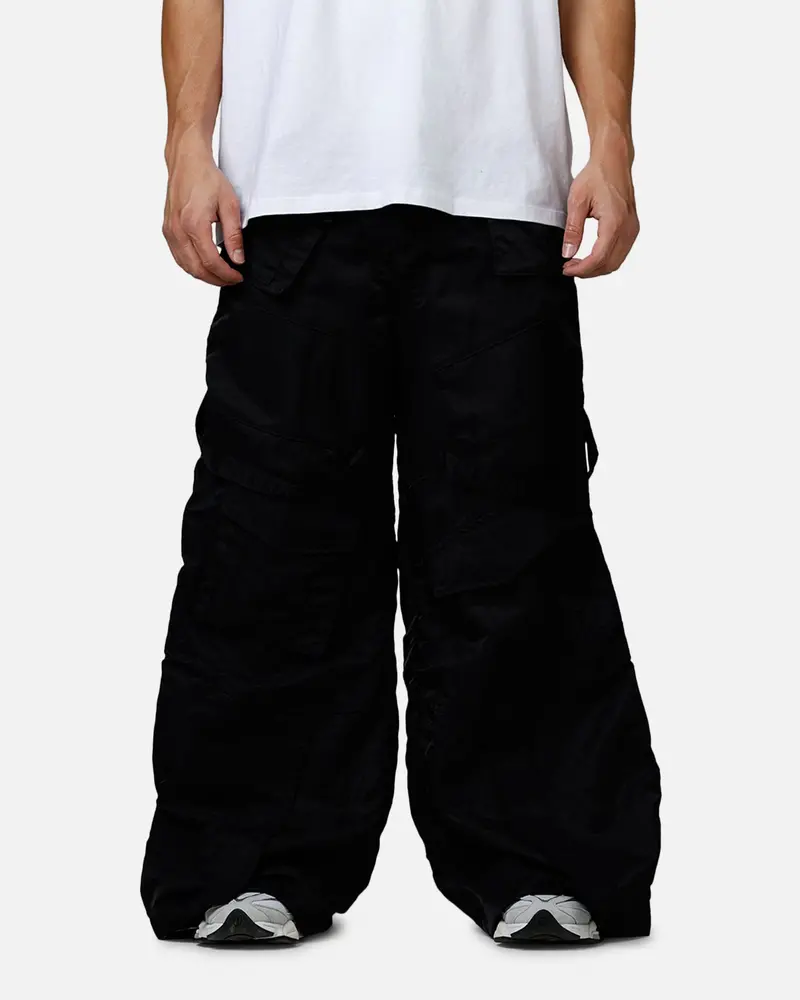 Mnml Strap Up Raver Double Cargo Pants Black 1