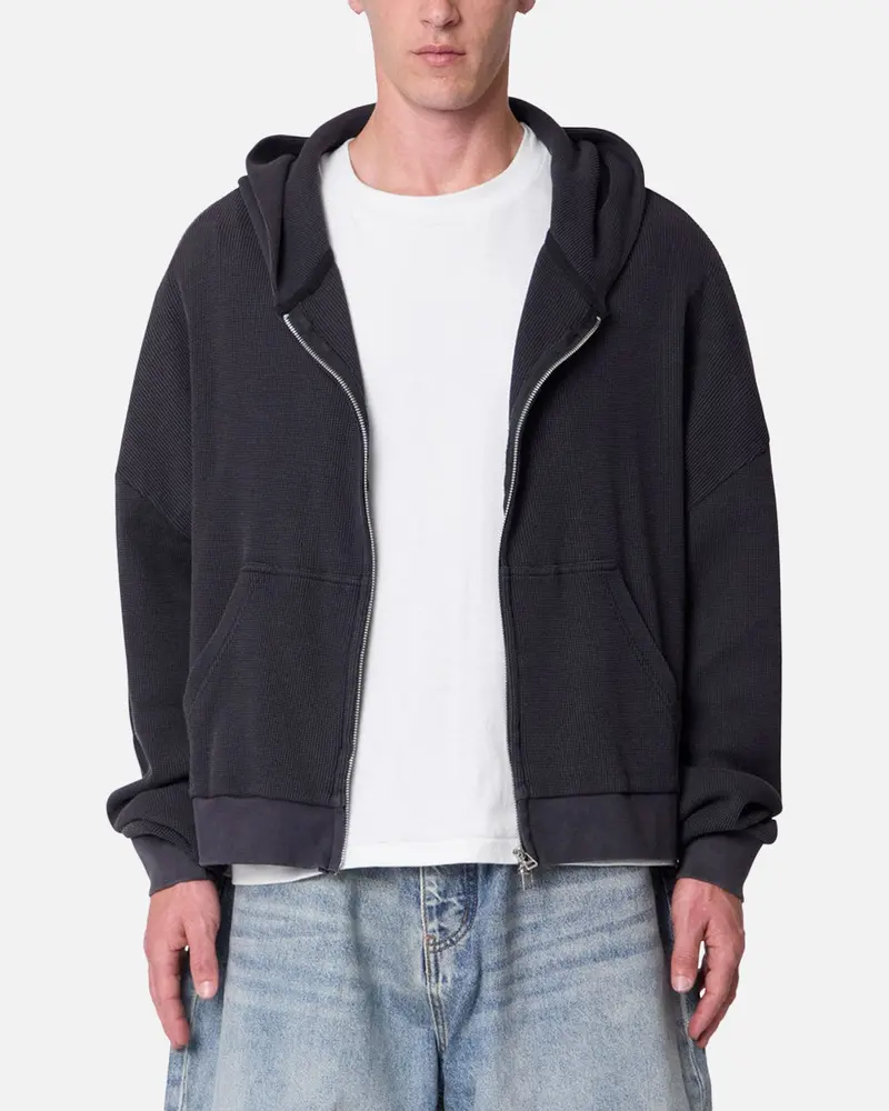 Mnml Thermal Hoodie Washed Black 1