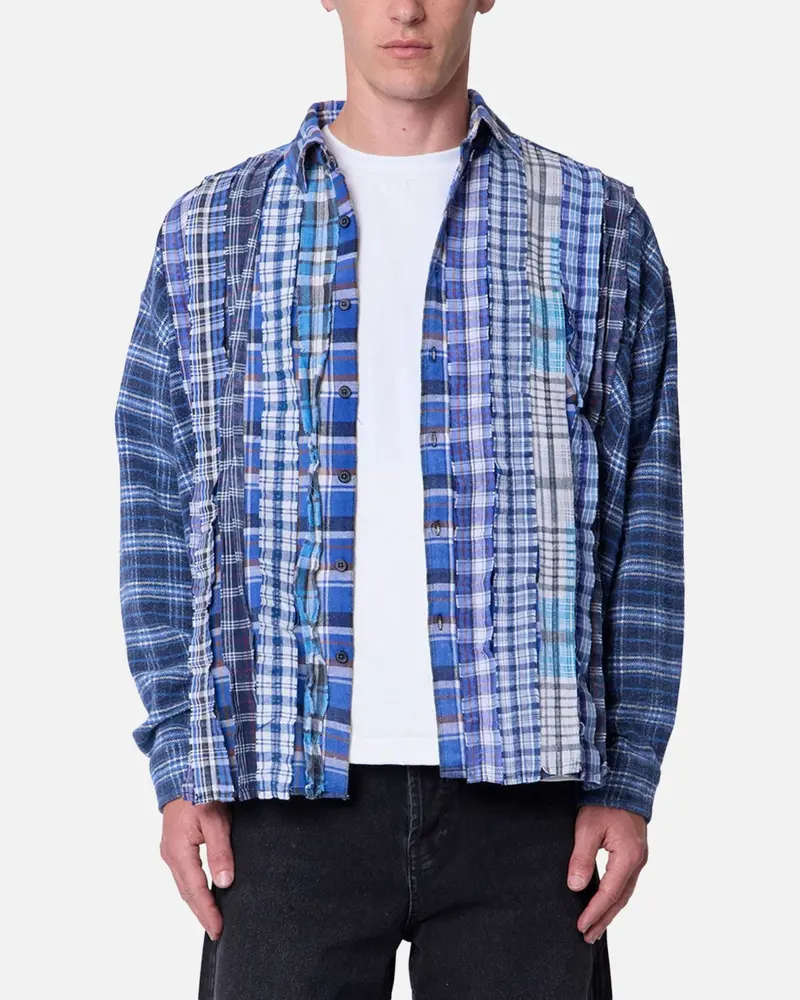 Mnml Tuxedo Vintage Flannel Shirt Blue/Multi 1