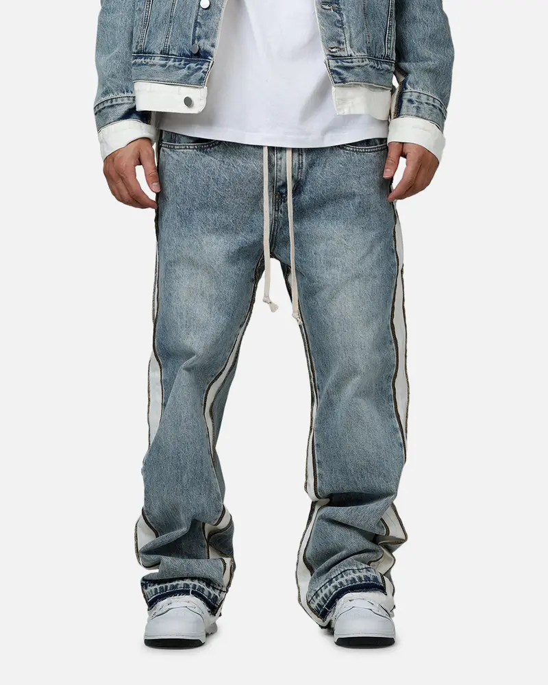 Mnml Ultra Baggy Border Gn8 Denim Jeans Blue/White 1