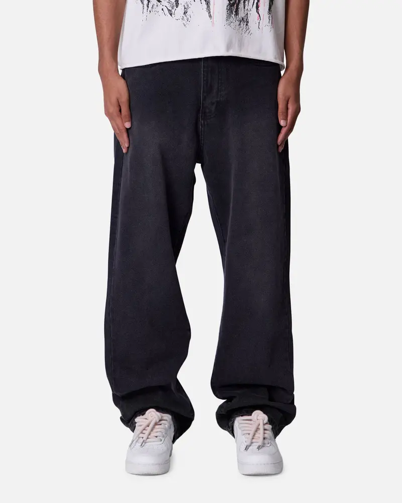 Mnml Ultra Baggy Denim Jeans Vintage Black 1