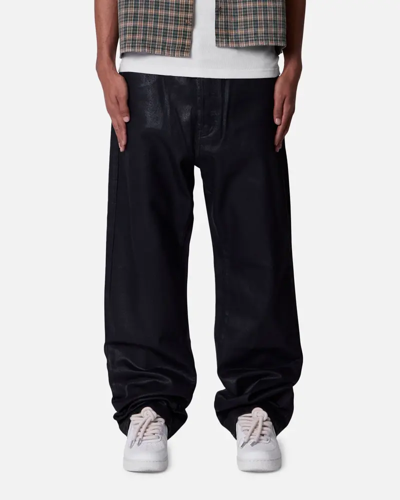 Mnml Ultra Baggy Denim Jeans Waxed Black 1