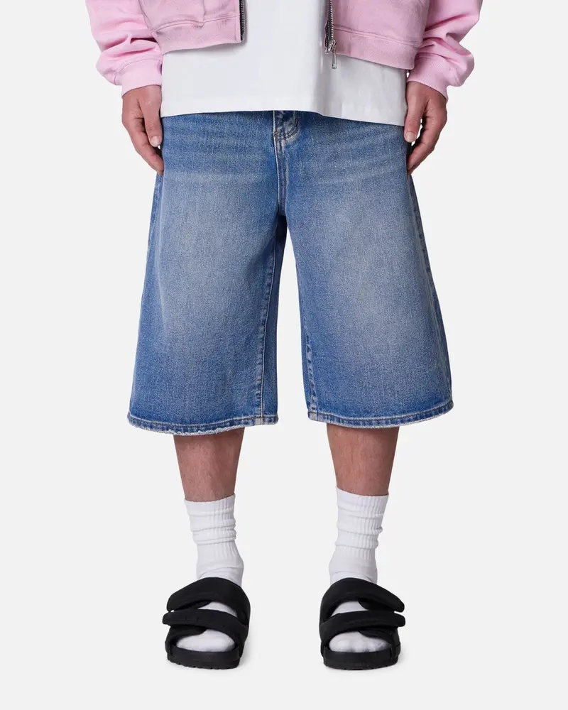 Mnml Ultra Baggy Denim Shorts Raw Blue 1