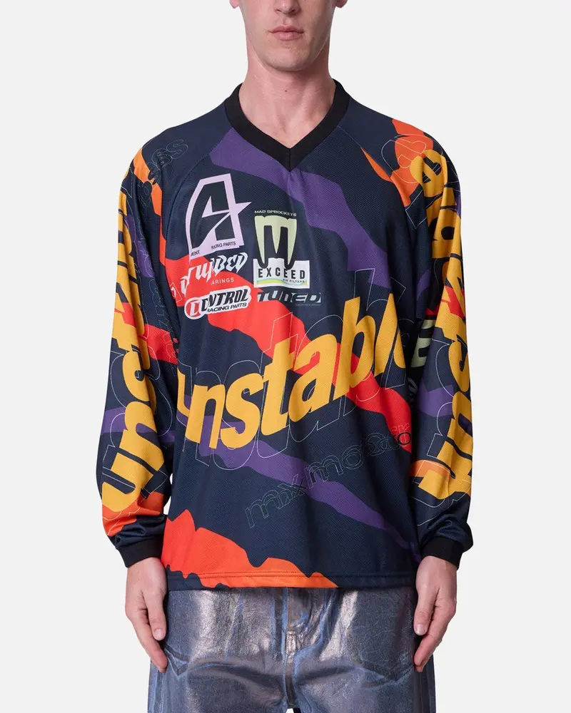 Mnml Unstable Moto Long Sleeve T-Shirt Orange Multi 1
