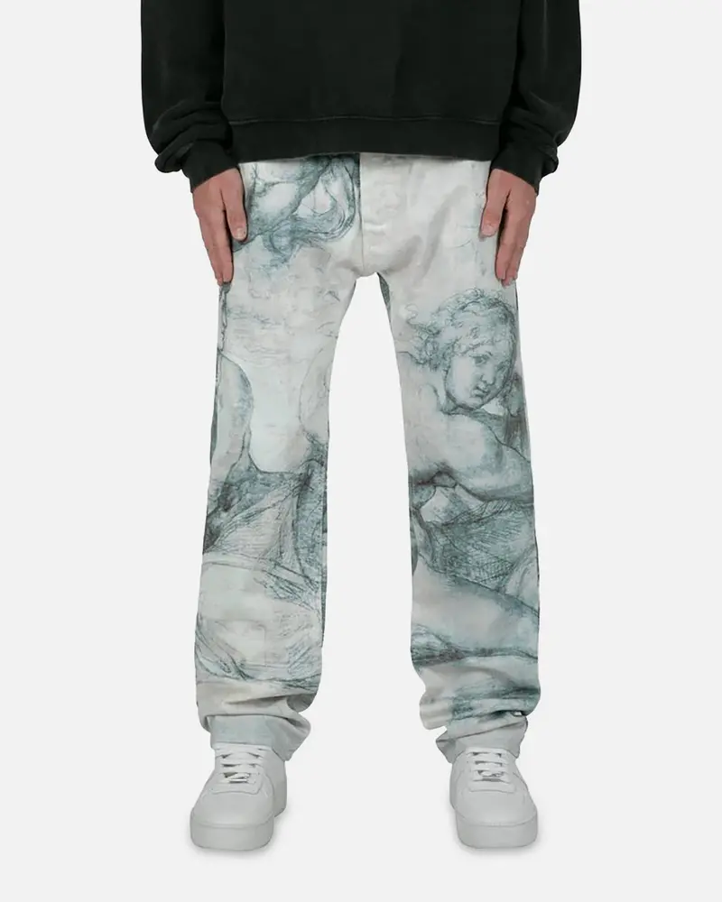 Mnml V351 Art Baggy Denim Jeans Black/White 1