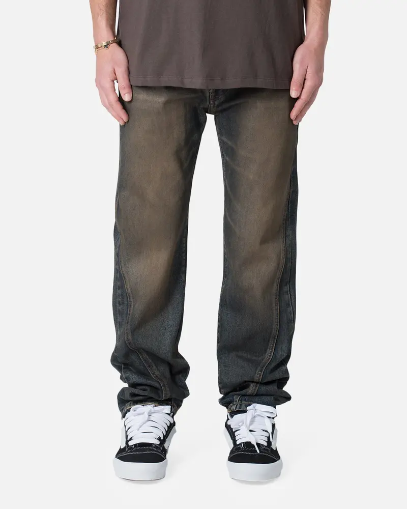 Mnml V380 Baggy Denim Jeans Rust 1