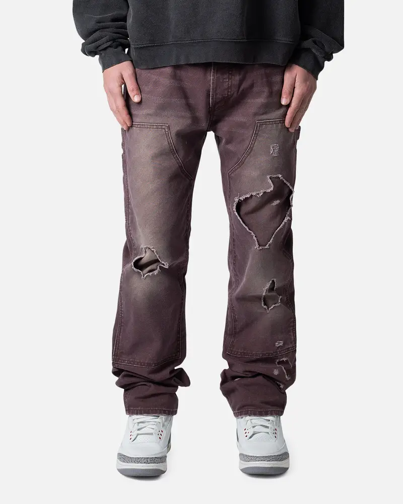 Mnml V602 Thrashed Carpenter Pants Brown 1