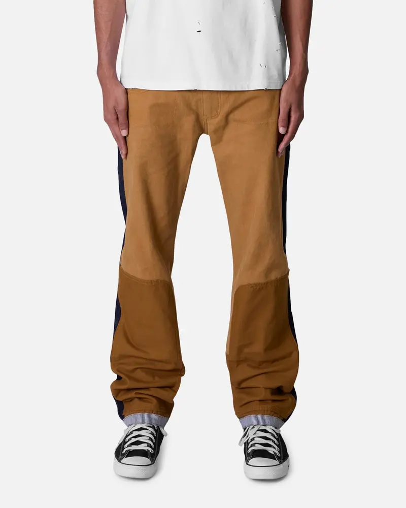 Mnml V727 Mixed Canvas Baggy Denim Jeans Multi 1