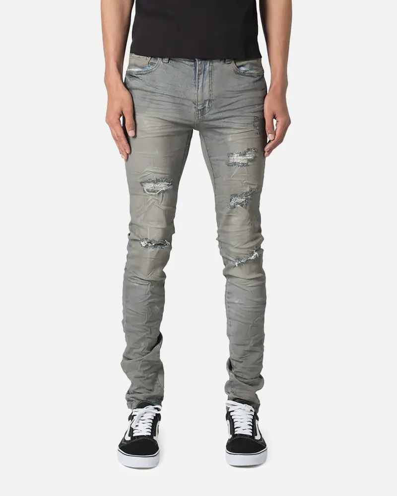 Mnml X607 Paint Skinny Denim Jeans Blue 1