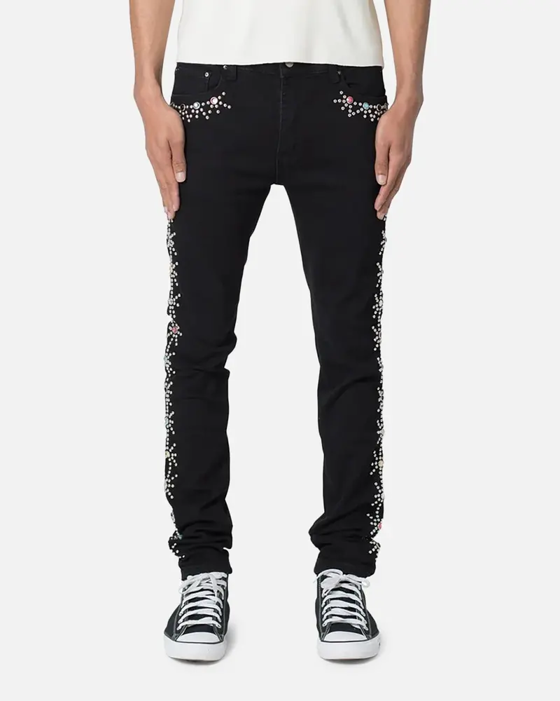 Mnml X620 Studded Skinny Denim Jean Black 1