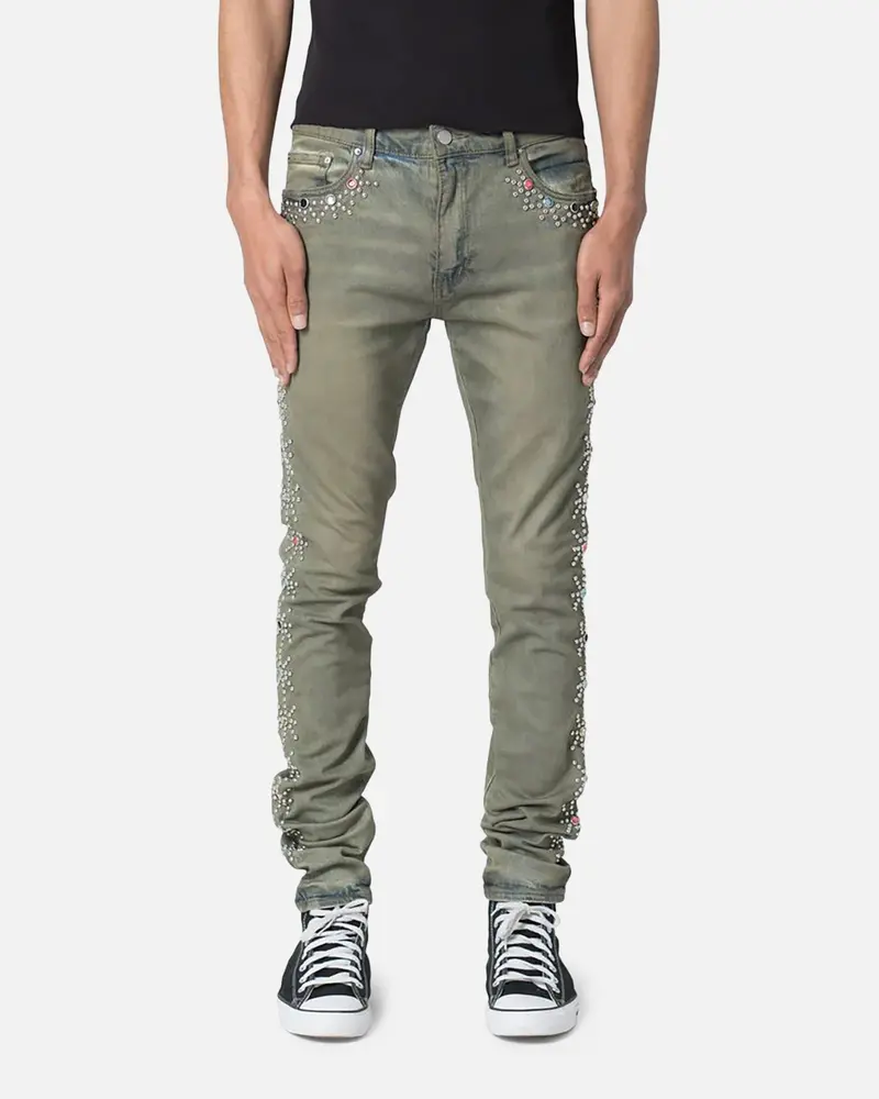 Mnml X620 Studded Skinny Denim Jean Blue 1