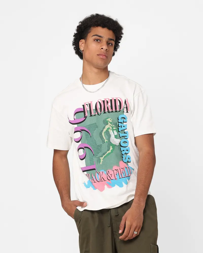 National Collegiate Athletic Association Florida Gators Track & Field T-Shirt Vintage White 1