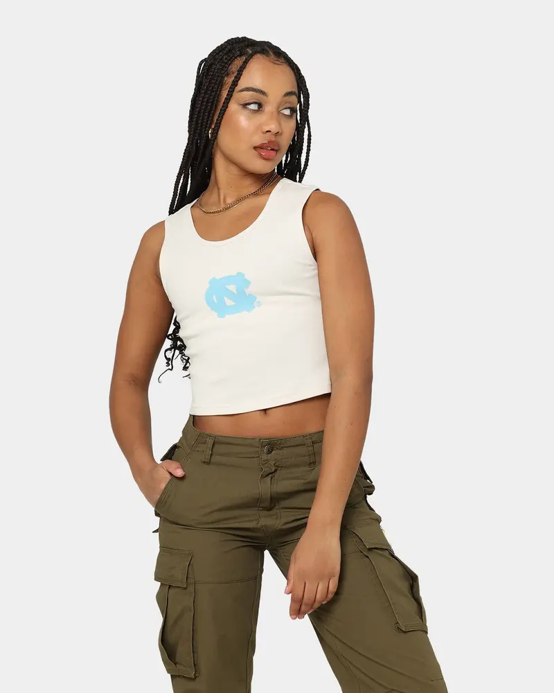 National Collegiate Athletic Association Women's University Of North Carolina Tar Heels Classic Rib Tank White Sand 1